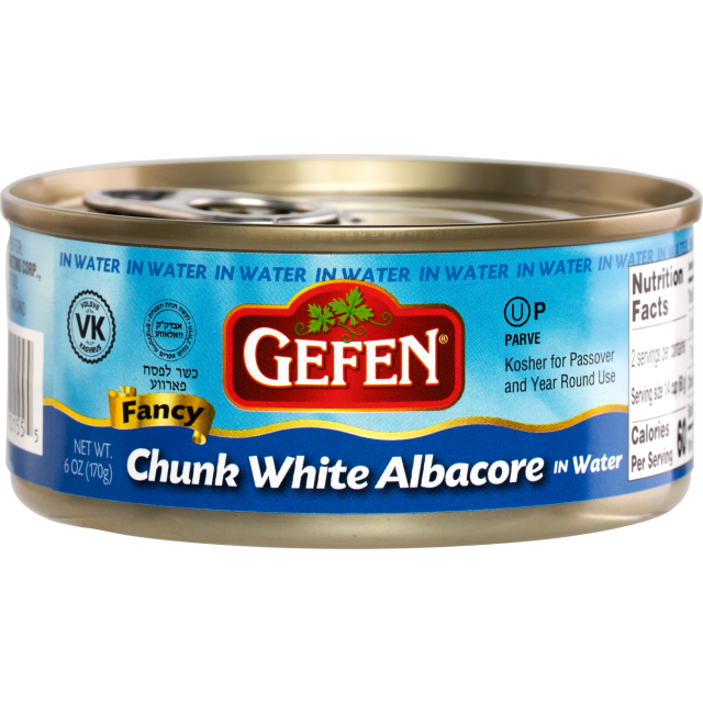 Gefen Chunk White Tuna In Water Flip Top 6 oz