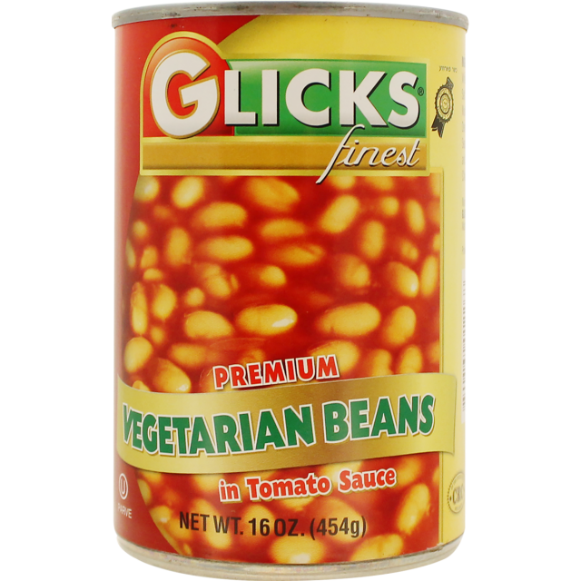 Glicks Canned Vegetarian Beans in Tomato Sauce 16 Oz