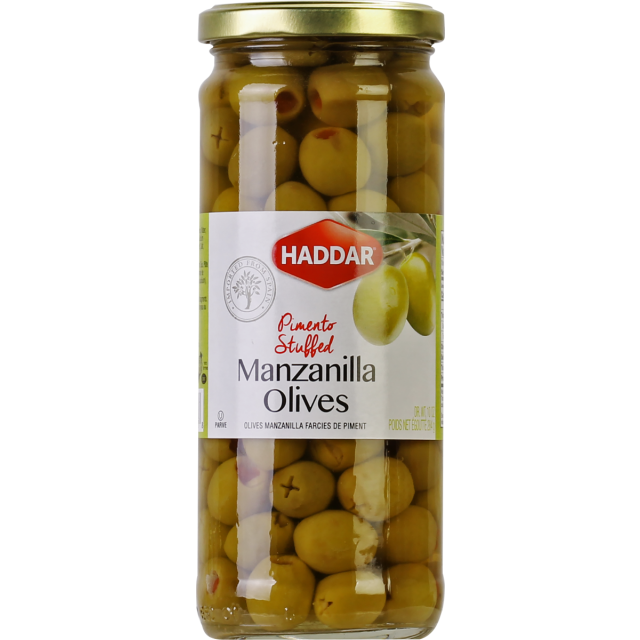 Haddar Pimento Stuffed Manz Olives 10 Oz