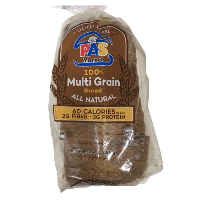 Pas Yisroel 100% Multi Grain Bread Hamotzie 16 Oz (ברכתו המוציא)