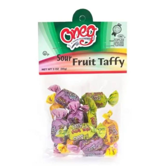Oneg Fruit Taffys Sour 3 Oz