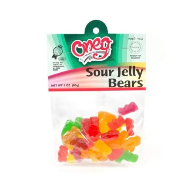 Oneg Sour Jelly Bears 3 Oz