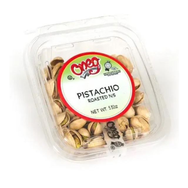 Oneg Pistachio Natural Not Salted Container 7 Oz