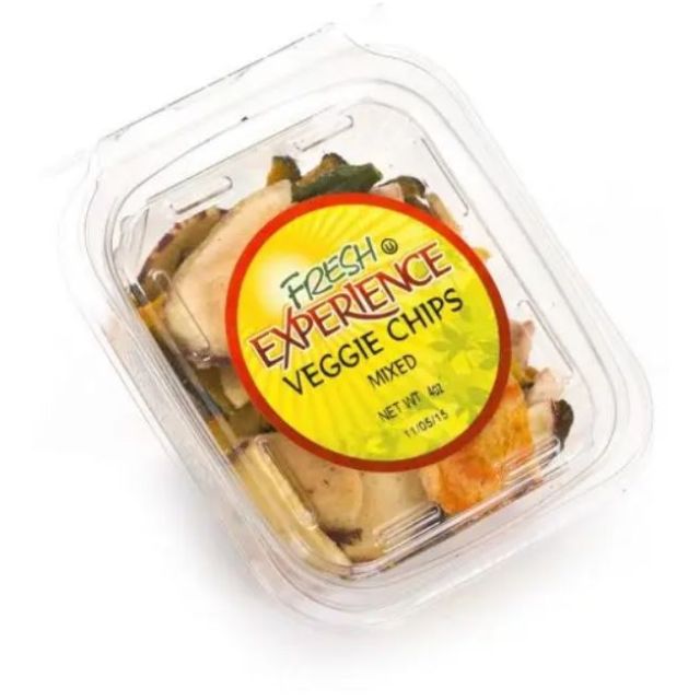 Fresh Experience Veggie Chips Mixed Container 4 Oz