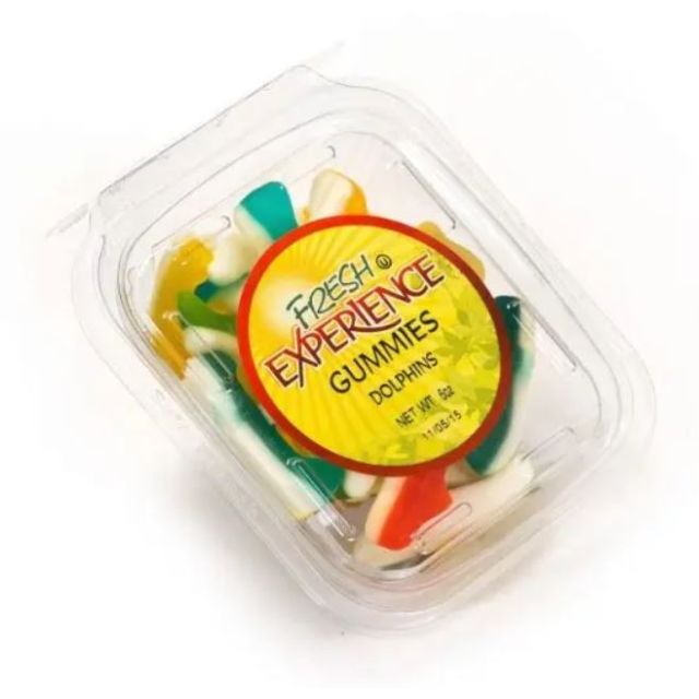Fresh Experience Gummies Dolphins Container 6 Oz