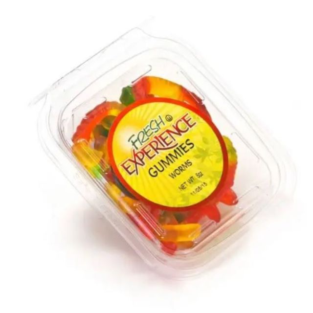 Fresh Experience Gummies Worms Container 6 Oz