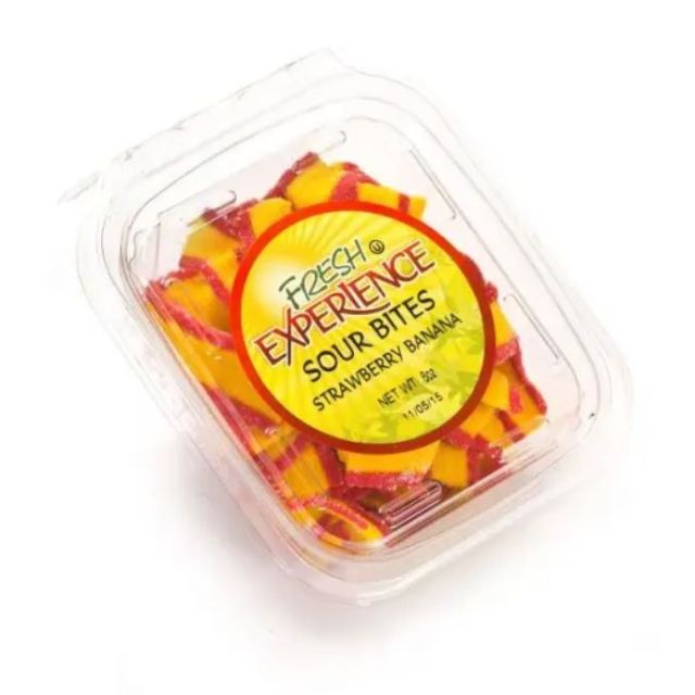 Fresh Experience Sour Bites Strawberry Banana Container 6 Oz