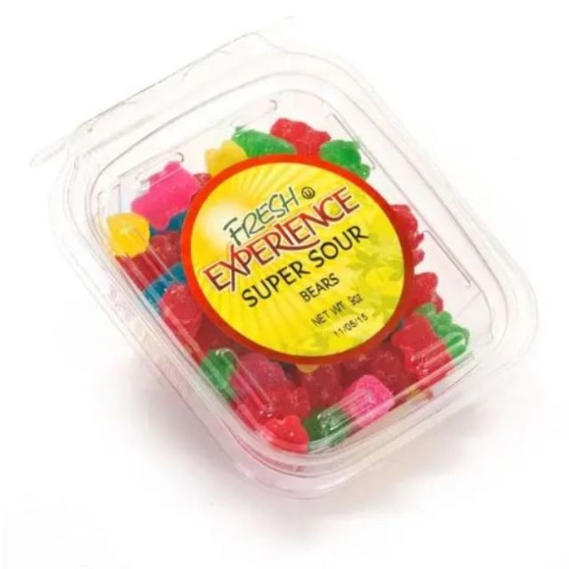 Fresh Experience Super Sour Bears Container 9 Oz