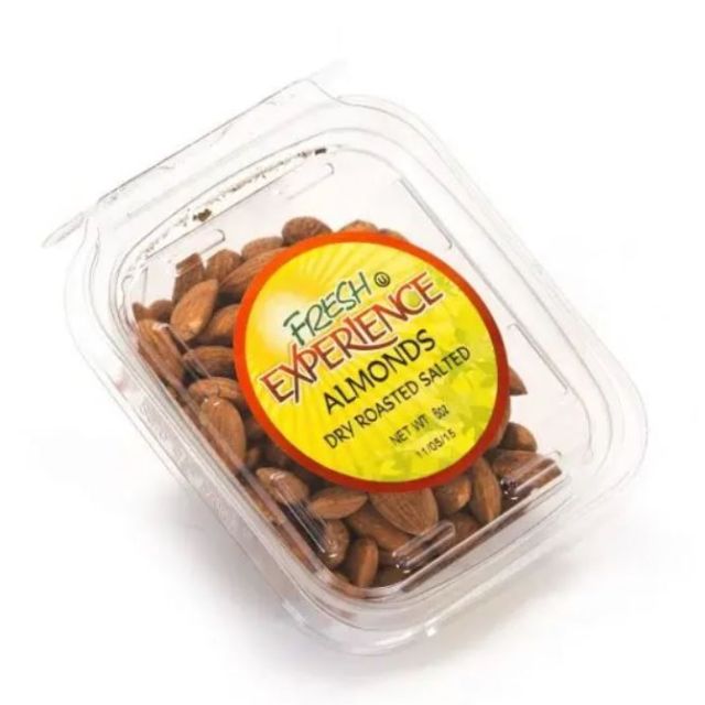 Fresh Experience Almonds Dry Roasted Salted Container 6 Oz