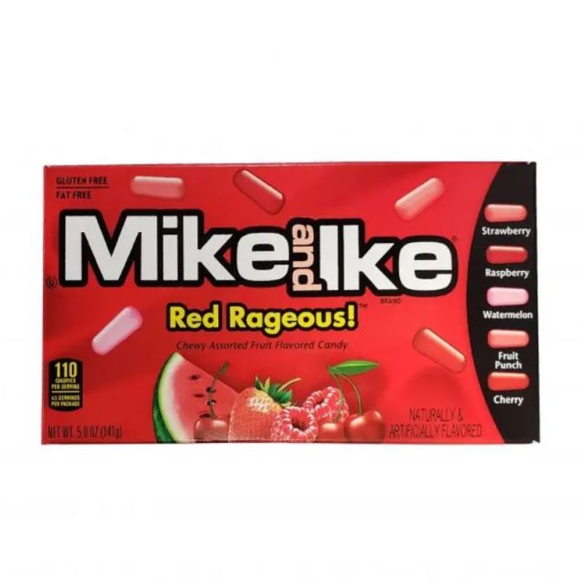 MIke & Ike Red Rageous Fat Free 5 Oz