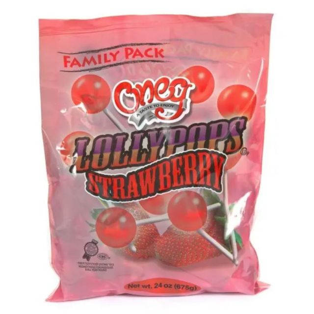 Oneg Lollypops Strawberry Family Pk 24 Oz