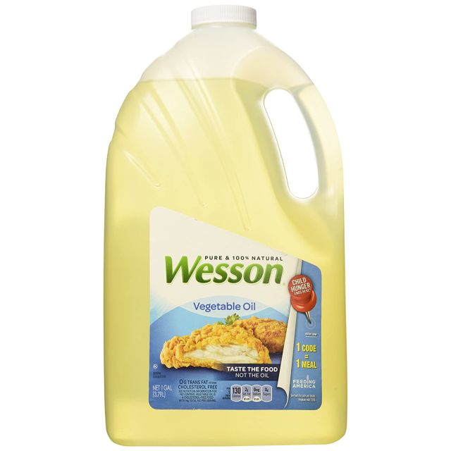 Wesson Pure & 100% Natural Vegetable Oil 128 fl oz
