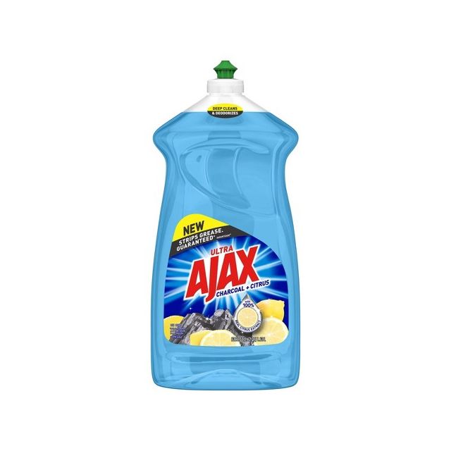 Ajax Dishwashing Liquid Dish Soap Charcoal & Citrus 52 oz