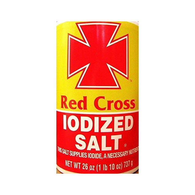 Red Cross Table Salt Iodized 26 Oz 1 Lb