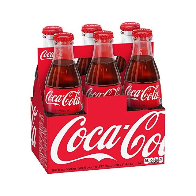 Coca Cola Classic Coke Glass Bottles 8 Fl oz 237 ml 6 Pack