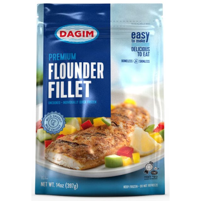 Dagim Premium Flounder Fillet boneless & skinless 14 Oz