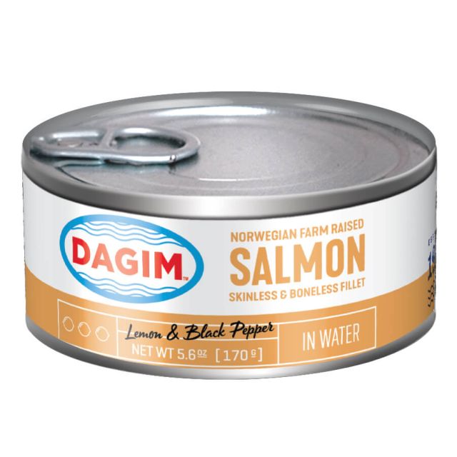 Dagim Norwegian Farm Raised Salmon in Water LEMON AND BLACK PEPPER 5.6 Oz