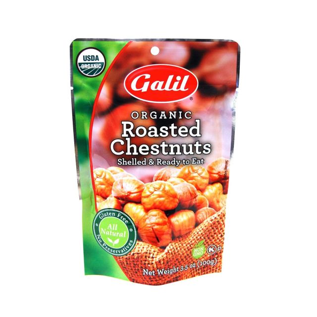 Galil Organic Roasted Chestnuts Shelled 3.5 Oz