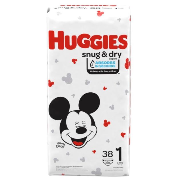 Huggies Snug & Dry Size 1 Diapers, 38 ct