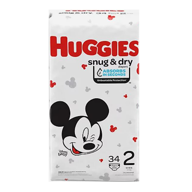 Huggies Snug & Dry Size 2 Diapers, 34 ct