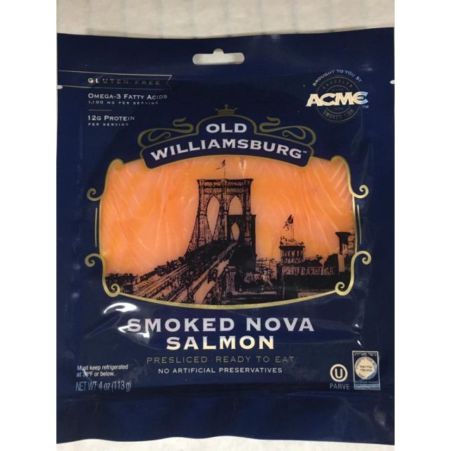 Old williamsburg Salmon Smokes Nova 4 Oz