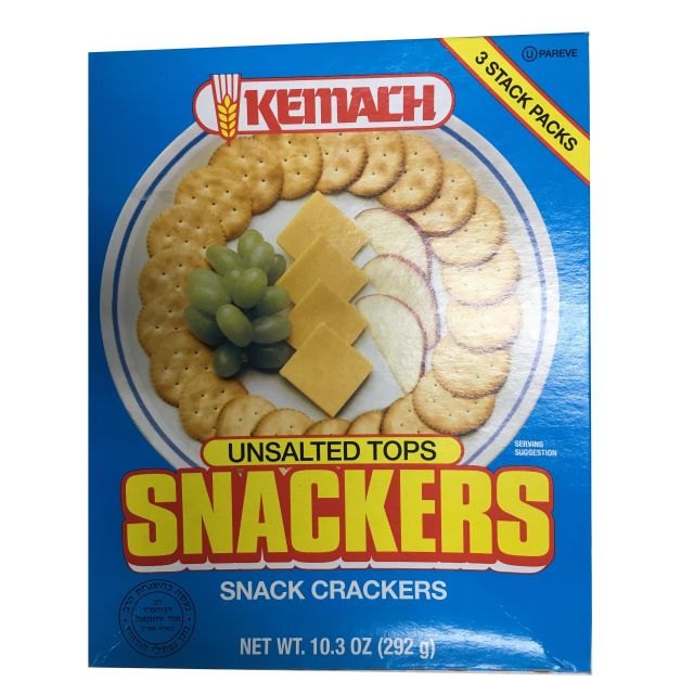 Kemach Unsaltad Tops Snackers Snack Crackers 10.3 Oz
