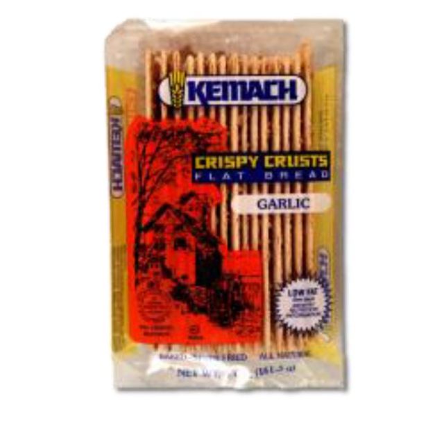 Kemach Crispy Crusts Flatbread Crackers Garlic 5 Oz