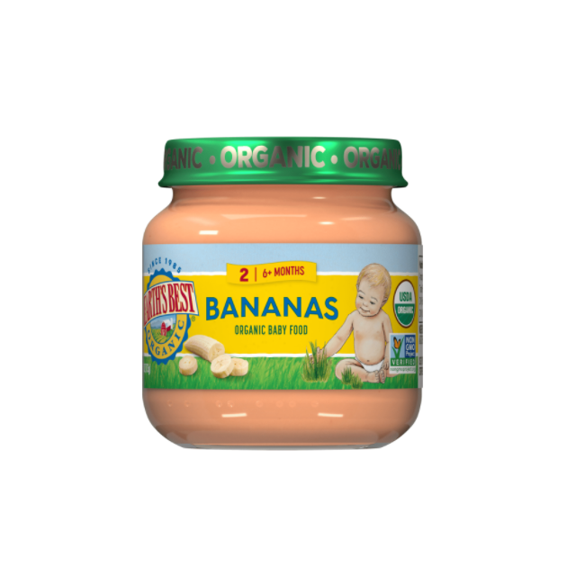 Earth's Best Organic Baby Food Bananas, Stage 2 - 4 Oz