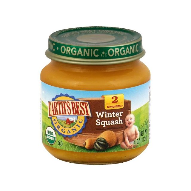 Earth's Best Organic Baby Food Winter Squash, Stage 2 - 4 Oz