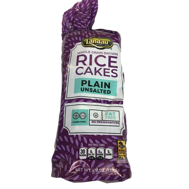 Landau Rice Cakes Plain Unsalted 4.7 Oz