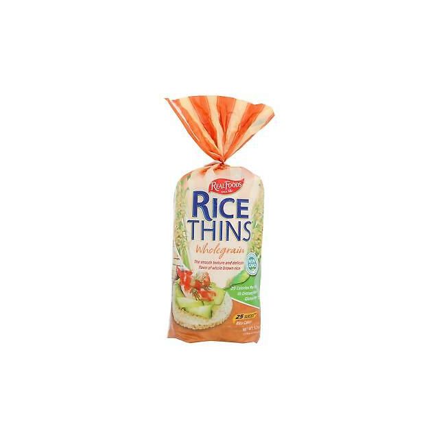 Real Foods Rice Thins Wholegrain rice cakes 5.3 Oz