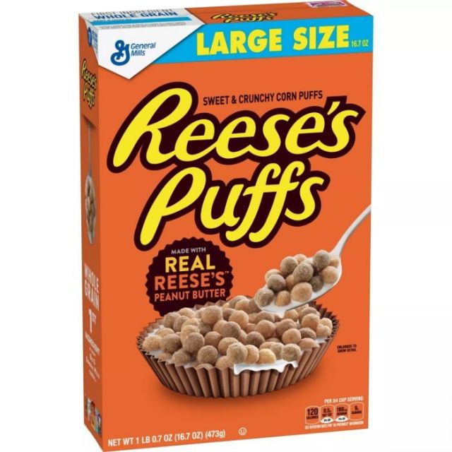 General Mills Reeses Puffs Cereal Large Size 16.7 Oz