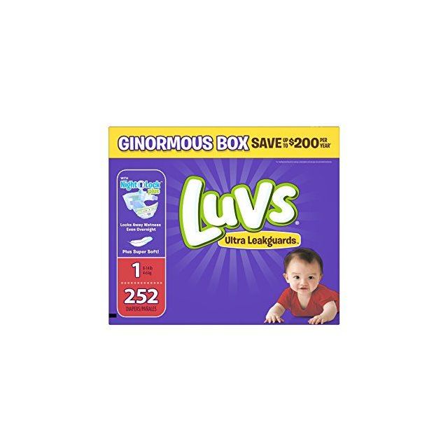 Luvs Baby Diapers Size 1 (4-6 Kg) 252 Ct