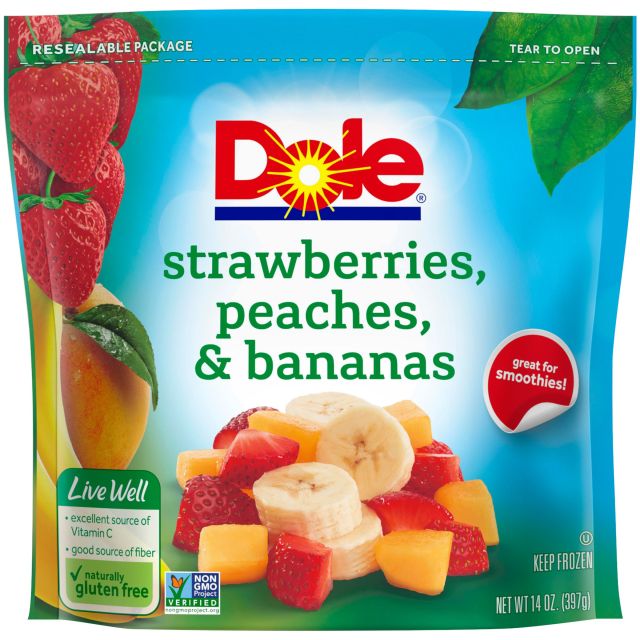 Dole Strawberries Peaches & Bananas, Frozen 14 Oz
