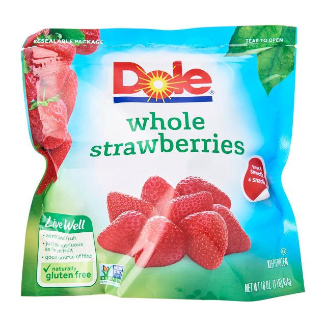 Dole Whole Frozen Strawberries 16 Oz
