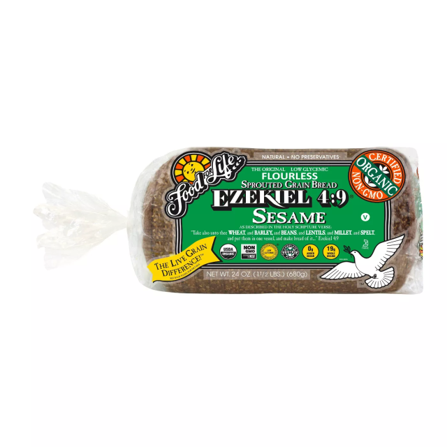 Food For Life Ezekiel 4:9 Whole Grain Sesame Bread Frozen 24 Oz