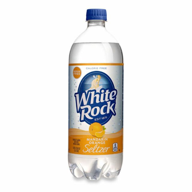 White Rock Mandarin Orange Flavored Sparkling Seltzer 1 Liter