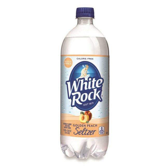 White Rock Peach Flavored Sparkling Seltzer 1 Liter