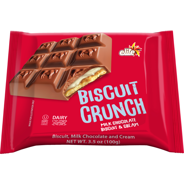 Elite Crunch Milk Chocolate & Cream Biscuit 3.5 Oz