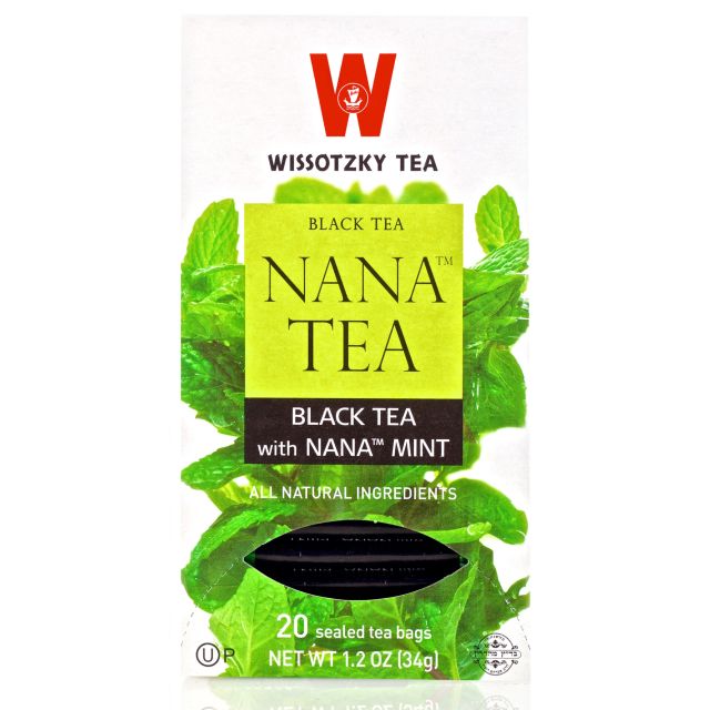 Wissotzky Nana Tea - Black Tea with Nana Mint - 20 bags 1.2 Oz