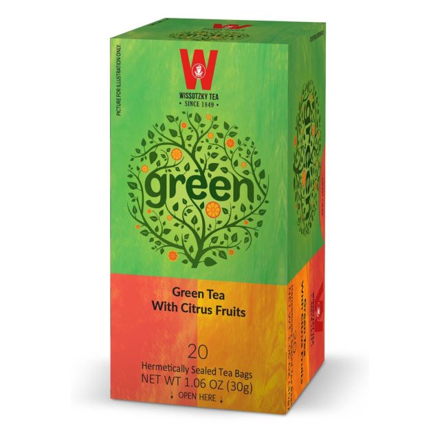 Wissotzky Citrus Green Tea - 20 bags 1.06 Oz