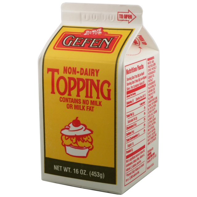 Gefen Frozen Whipped Topping Non-Dairy 16 Oz