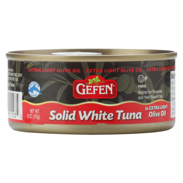 Gefen Solid White Tuna In Extra Light Olive Oil 6 Oz