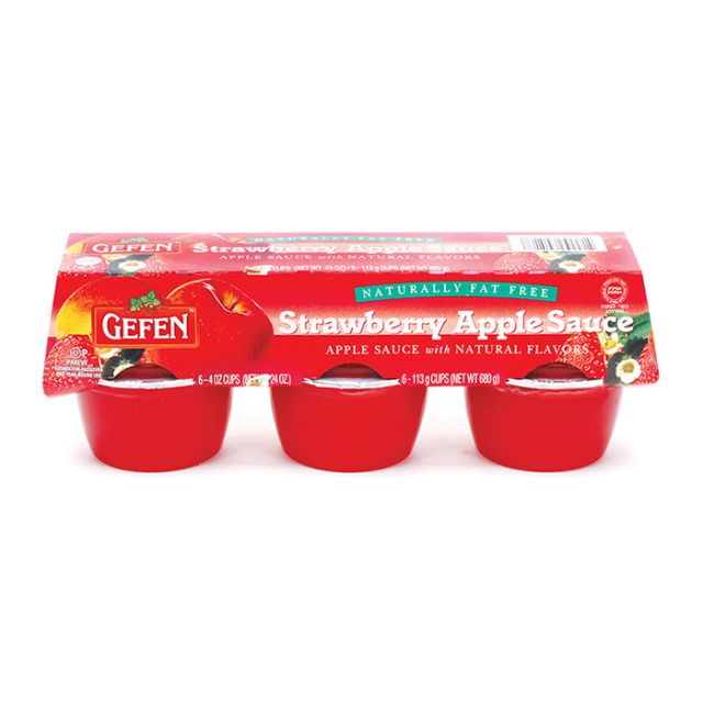 Gefen Strawberry Apple Sauce 6 PACK 6Ã—4oz
