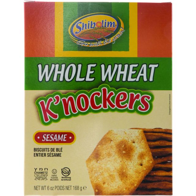 Shibolim Crackers Whole Wheat Sesame Knockers 6 Oz