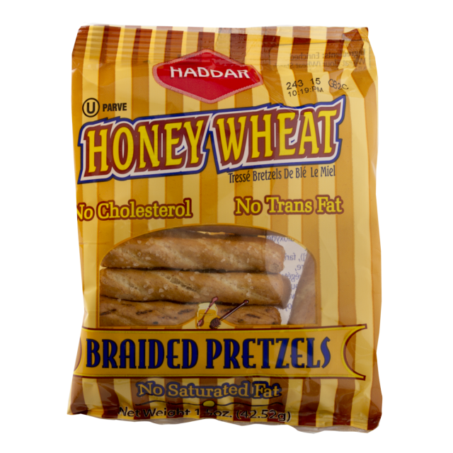 Haddar Honey Wheat Pretzels 1.5 Oz