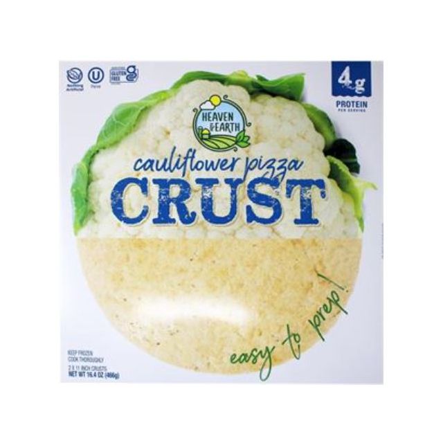 Heaven & Earth Cauliflower Pizza Dough Crust 2 Ct 16.4 oz