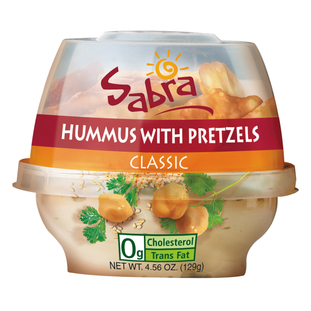 Sabra Classic Hummus With Pretzels Cholesterol Free 4.3 Oz