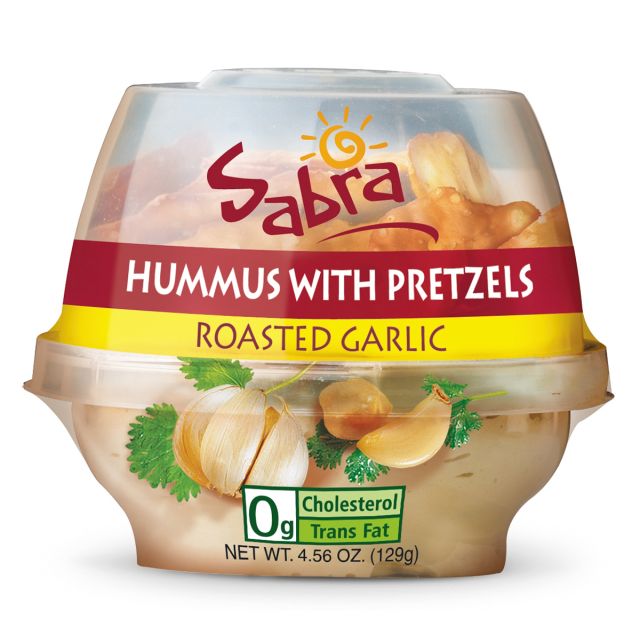Sabra Roasted Garlic Hummus With Pretzels