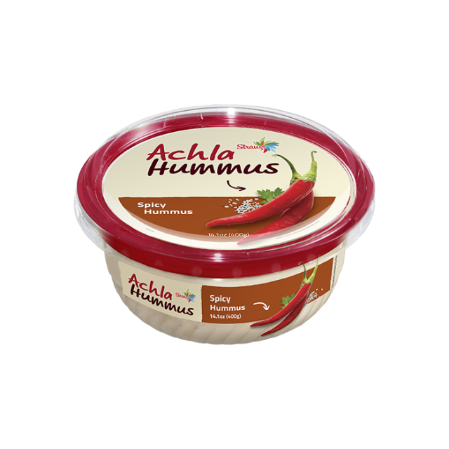 Achla Strauss Spicy Hummus 14.1 Oz